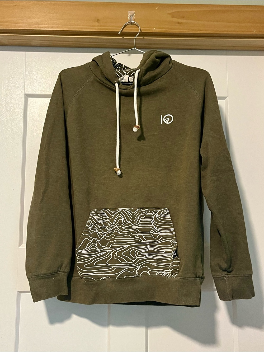 Women’s Tentree OI hoodie tree bark olive size medium sustainable